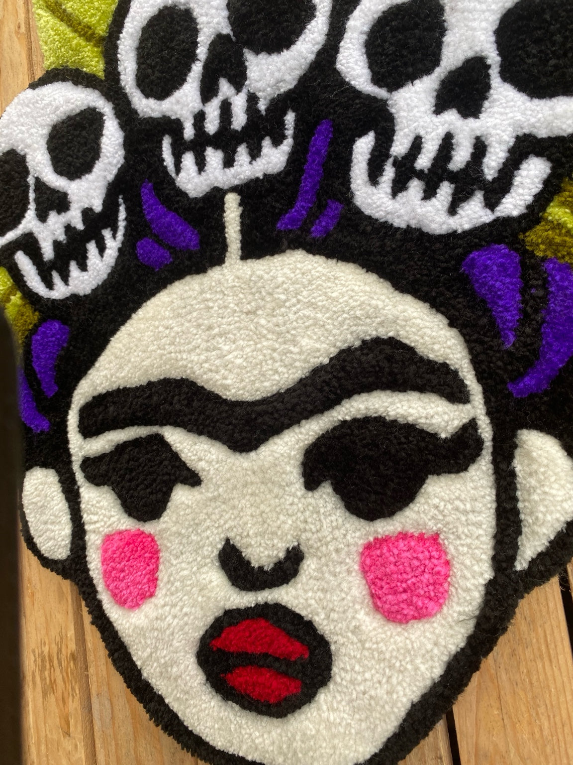Skull Frida – ručně tuftovaný kobereček