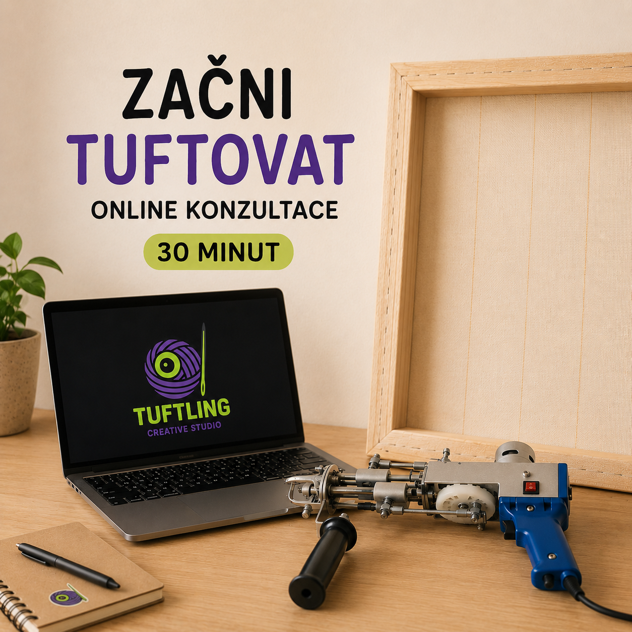 Začni tuftovat | Online konzultace (30 minut)