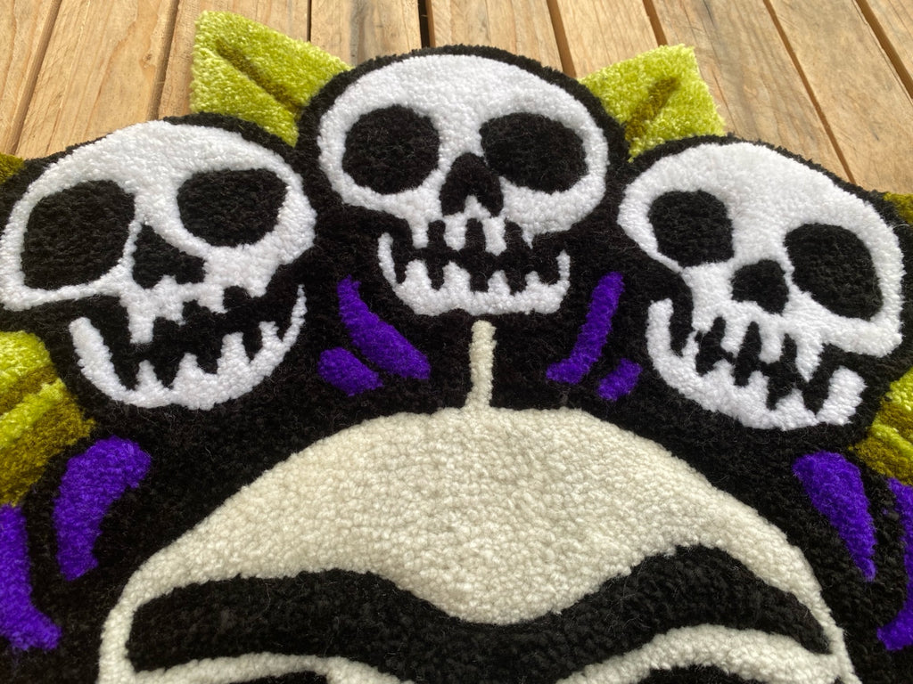 Skull Frida – ručně tuftovaný kobereček