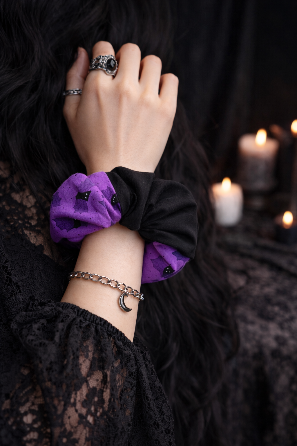 Midnight Wings Scrunchie